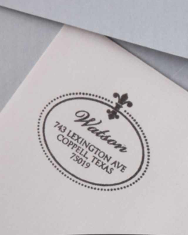 Fleur de Lis Address Stamp